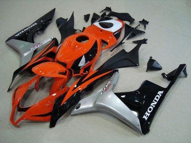 Arancia Argento Nero Kits Carenatura Iniezione Honda CBR 600 RR 2007-2008