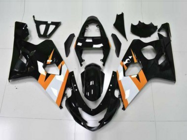 Arancia Nero Kits Carene Suzuki GSXR 600 / 750 K4 2004-2005