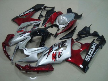 Argento Rosso Carene Suzuki GSXR 1000 K5 2005-2006