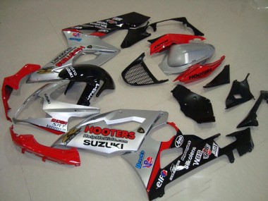 Argento & Rosso Carene Suzuki GSXR 1000 K5 2005-2006