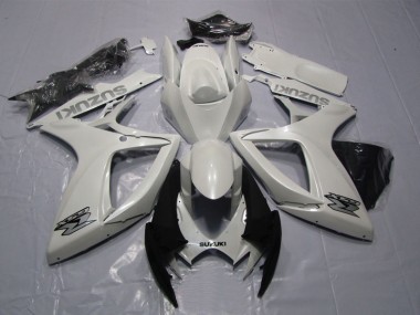 Bianco ABS Plastica & Carene Suzuki GSXR 600 K6 2006-2007