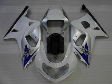 Bianco Argento Carene Suzuki GSXR 600 / 750 K1 K2 K3 2001-2003