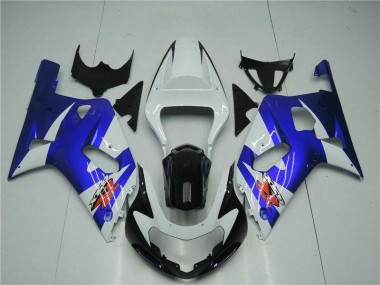 Bianco Blu Carene Suzuki GSXR 600 / 750 K1 K2 K3 2001-2003