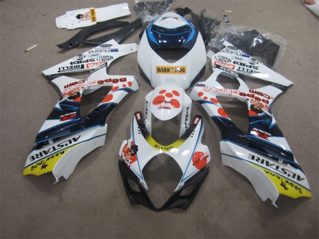 Bianco Blu Dark Dog Carene Suzuki GSXR 1000 K7 2007-2008