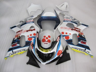 Bianco Blu Dark Dog Carene Suzuki GSXR 600 K1 K2 K3 2001-2003