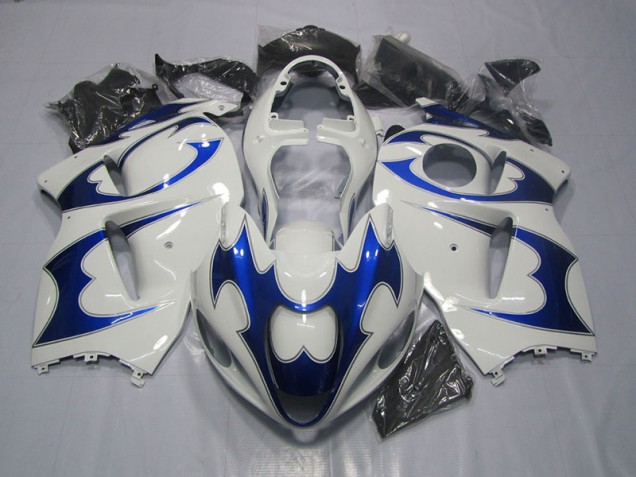 Bianco Blu Kit Carene Suzuki GSXR 1300 Hayabusa 1996-2007