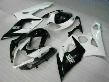 Bianco Nero ABS Kit Carenatura Suzuki GSXR 1000 K5 2005-2006