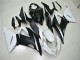 Bianco Nero ABS Plastica & Carene Kawasaki ZX6R 2013-2018