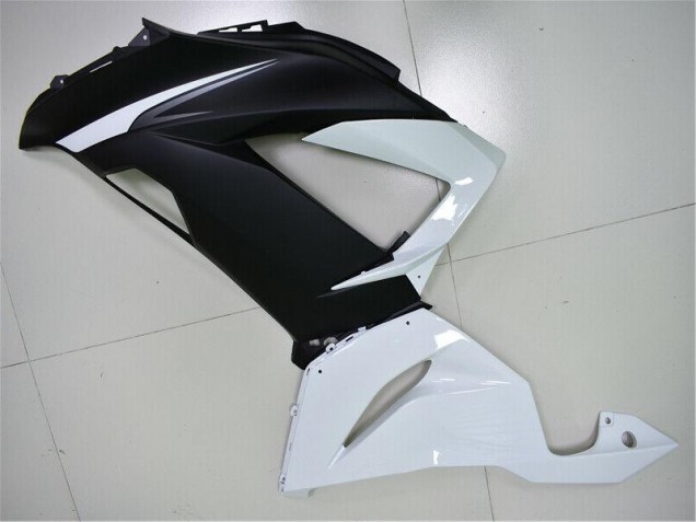 Bianco Nero ABS Plastica & Carene Kawasaki ZX6R 2013-2018