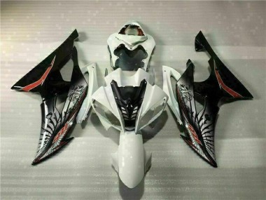 Bianco Nero Kit Carenatura Iniezione Yamaha R6 2008-2016