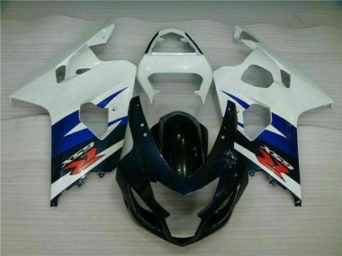 Bianco Nero Kits Carenatura Iniezione Suzuki GSXR 600 / 750 K4 2004-2005