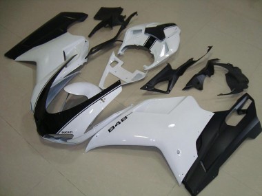 Bianco Nero Opaco Carene Ducati 848 1098 1198 2007-2014