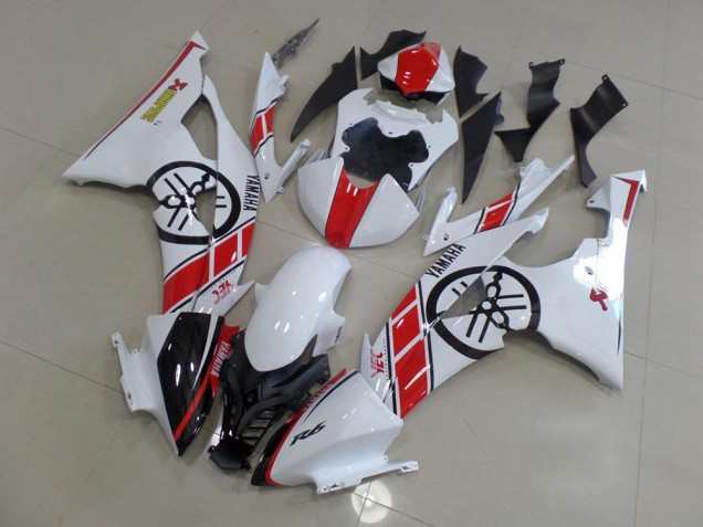 Bianco con Big Yamaha Logo Carene Yamaha R6 2008-2016