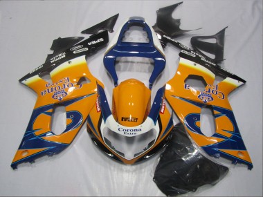 Blu Arancia Corona Extra Carene Suzuki GSXR 600 K1 K2 K3 2001-2003