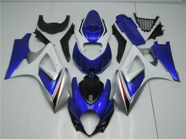 Blu Bianco ABS Kits Carenatura Suzuki GSXR 1000 K7 2007-2008