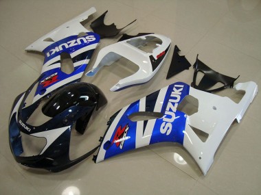 Blu Bianco Kit Carene Suzuki GSXR 750 K1 K2 K3 2001-2003