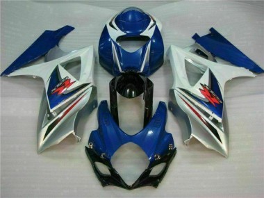 Blu Bianco Kits Carenatura Completo ABS Suzuki GSXR 1000 K7 2007-2008