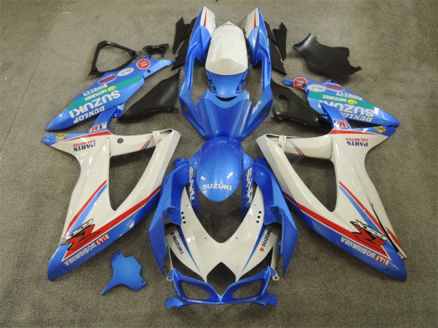 Blu Bianco con Decalcomanie Carene Suzuki GSXR 600 K8 2008-2010