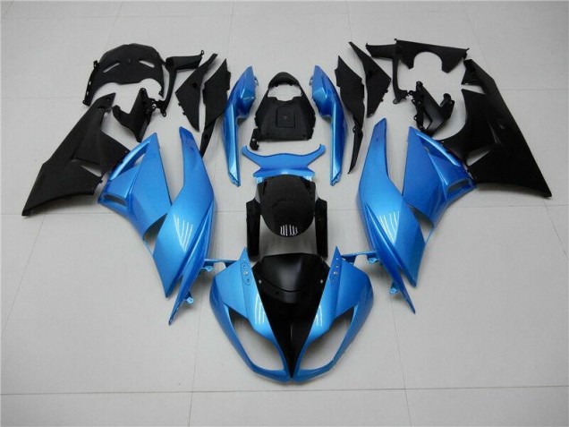 Blu Nero ABS Plastica & Carena Kawasaki ZX6R 2009-2012