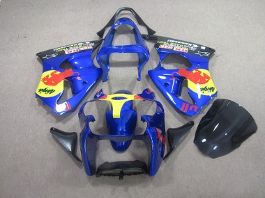 Blu Red Bull Ninja Carene Kawasaki ZX6R 2000-2002