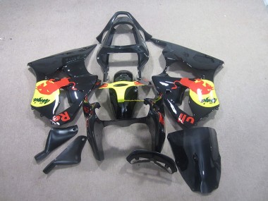 Nero Giallo Red Bull Ninja Carene Kawasaki ZX6R 2000-2002