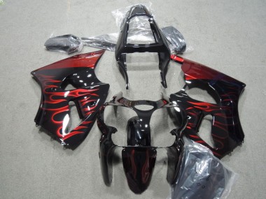 Nero Rosso Fiamma Kit Carene Kawasaki ZX6R 2000-2002