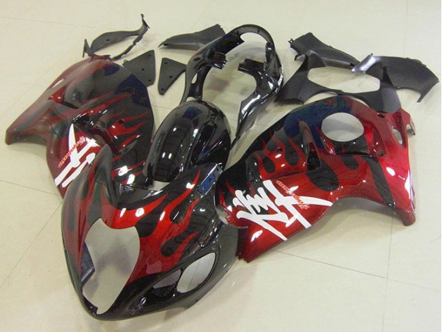 Nero Rosso Fiamma Kits Carene Suzuki GSXR 1300 Hayabusa 1996-2007