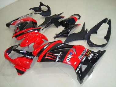 Nero Rosso Monster ABS Kits Carena Kawasaki ZX 250R 2008-2012