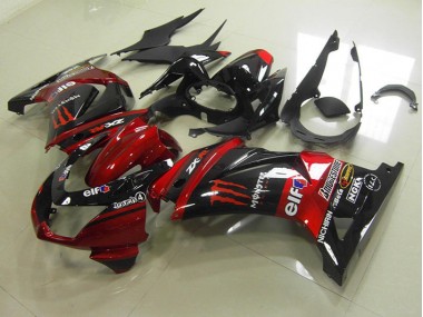 Nero Rosso Monster ABS Kits Carene Kawasaki ZX 250R 2008-2012