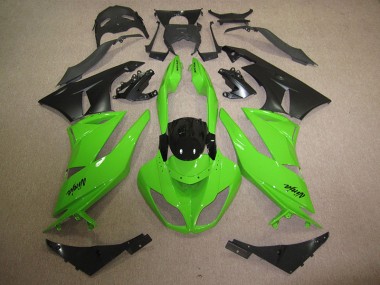 Nero Verde Kit Carena & Plastica Kawasaki ZX6R 2009-2012
