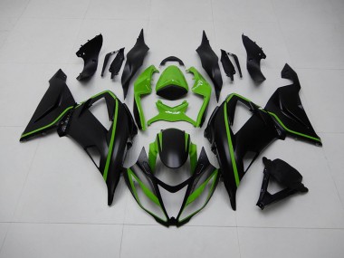 Nero Verde Kit Carene Kawasaki ZX6R 2013-2018