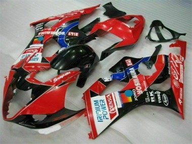 Rosso ABS Kits Carenatura Suzuki GSXR 1000 K3 2003-2004