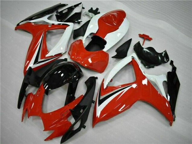 Rosso Bianco ABS Plastica & Carena Suzuki GSXR 600 / 750 K6 2006-2007