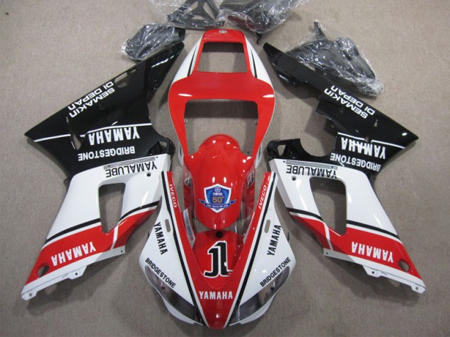 Rosso Bianco Nero 50 Carene Yamaha R1 1998-1999