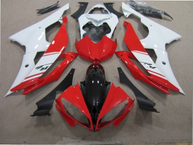 Rosso Bianco Nero Kit Carenatura Completa Yamaha R6 2008-2016