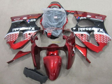 Rosso Kits Carenatura Completo ABS Kawasaki ZX6R 2000-2002