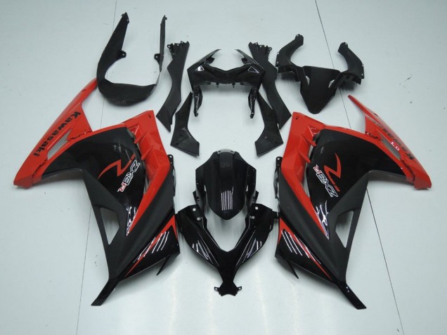 Rosso Nero ABS Kits Carene Kawasaki ZX 300R 2013-2016