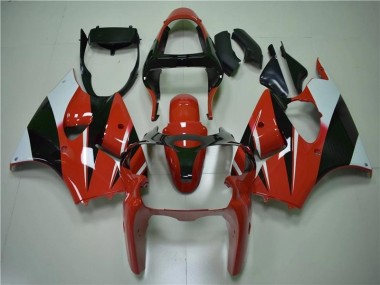 Rosso Nero Bianco Carene Kawasaki ZX6R 2000-2002