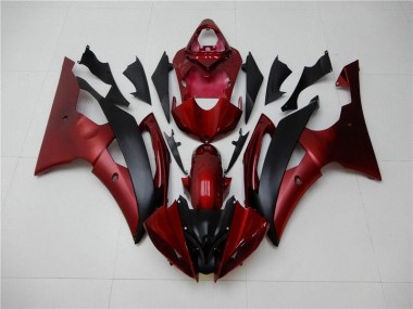 Rosso Nero Carene & Plastica Yamaha R6 2008-2016