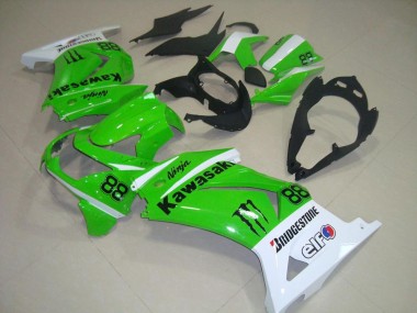 Verde & Bianco Carene Kawasaki ZX 250R 2008-2012