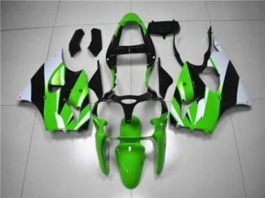 Verde Bianco Nero Carene Kawasaki ZX6R 2000-2002