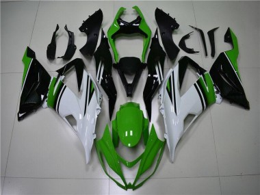 Verde Bianco Nero Carene Kawasaki ZX6R 2013-2018