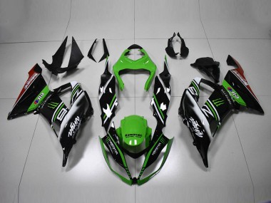 Verde Nero Bianco Carene Kawasaki ZX6R 2013-2018