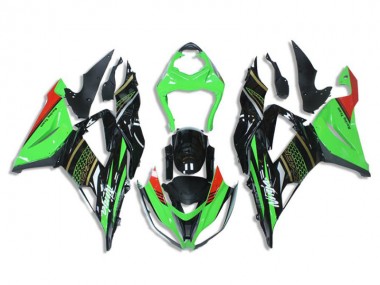 Verde Nero Kits Carenatura Completa Kawasaki ZX6R 2013-2018