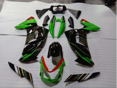 Verde Nero Kits Carene Completa Kawasaki EX650 2006-2008